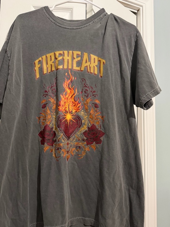 Comfort Colors Tops - Fireheart Comfort Colors Graphic Tee - Vintage Flame Heart Design